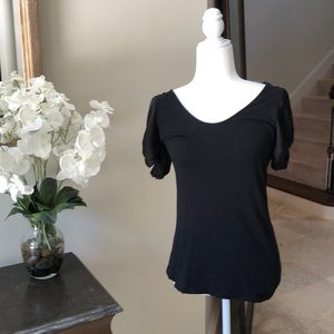 Express Black Top with Cap Sleeves